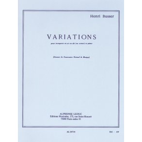 Henri Büsser: Variations Op. 53 (Trumpet And Piano)