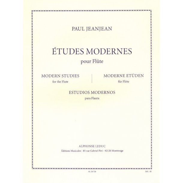 Paul Jeanjean: Etudes modernes (Flute solo)