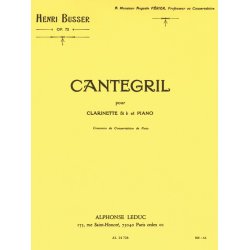 Henri B&uuml;sser: Cantegril Op.72 (Clarinet & Piano)