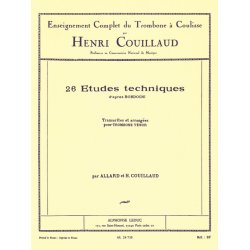 Henri Couillaud: 26 Etudes techniques d'apr&egrave;s Bordogni (Trombone solo)