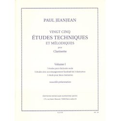 Paul Jeanjean: 25 Etudes techniques et m&eacute;lodiques Vol.1 (Clarinet solo)
