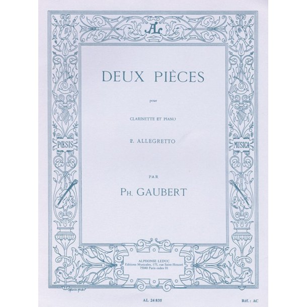 Philippe Gaubert: 2 Pi&egrave;ces No.2: Allegretto (Clarinet & Piano)