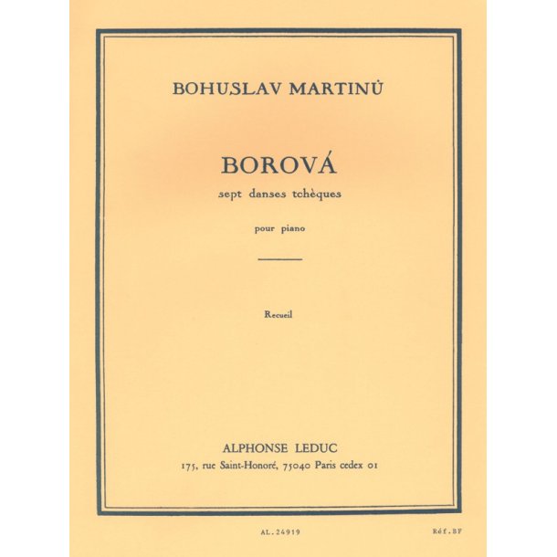 Bohuslav Martinu: Borova H195 (Piano solo)