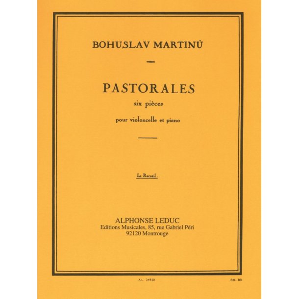 Bohuslav Martinu: Six Pastorales (Cello And Piano)