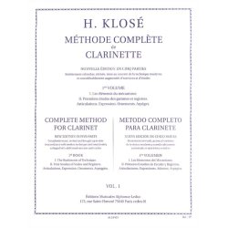 Hyacinthe E. Klos&eacute;: M&eacute;thode compl&egrave;te Vol.1 (Clarinet solo)