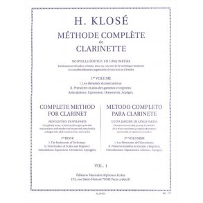 Hyacinthe E. Klosé: Méthode complète Vol.1 (Clarinet solo)