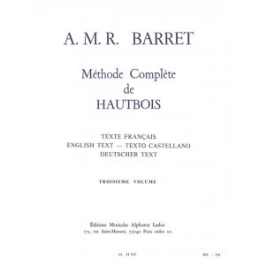 A.M.R. Barret: Méthode complète Vol.3 (Oboe solo)