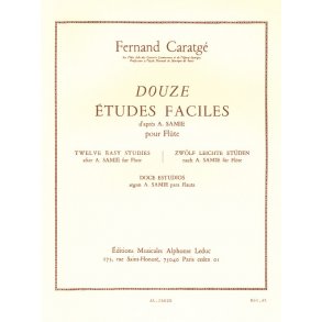 Fernand Caratgé: 12 Etudes faciles, d'après Samie (Flute solo)