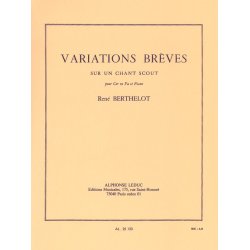Ren&eacute; Berthelot: Variations br&egrave;ves sur un Chant scout (Horn & Piano)