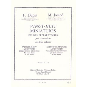 Marcel & François Jorand M.& Dupin F.: 28 Miniatures Vol.1 (Percussion solo)