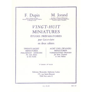 Marcel & François Jorand M.& Dupin F.: 28 Miniatures Vol.2 (Percussion solo)