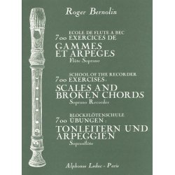 Roger Bernolin: 700 Exercices de Gammes et Arp&egrave;ges (sop) (Recorder solo)