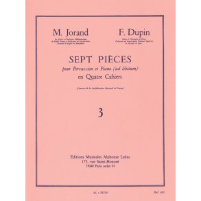 Marcel & François Jorand M.& Dupin F.: 7 Pièces Vol.3 (Percussion(s) & Piano)