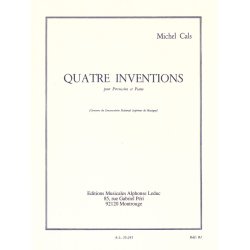 Michel Cals: 4 Inventions (Percussion(s) & Piano)
