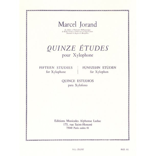 Marcel Jorand: 15 Etudes (Percussion solo)