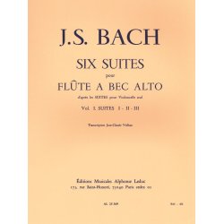 Johann Sebastian Bach: 6 Suites Vol.1 for Treble Recorder Solo