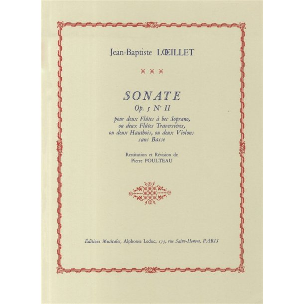 Jean-Baptiste Loeillet: Sonate Op.5 No.2