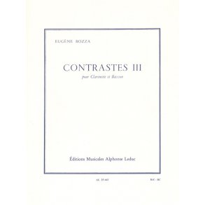 Eugène Bozza: Contrastes III (Clarinet & Bassoon)