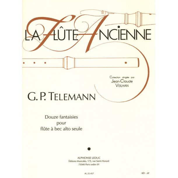 Georg Philipp Telemann: 12 Fantaisies (Recorder solo)