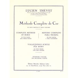 Lucien Th&eacute;vet: M&eacute;thode compl&egrave;te de Cor Vol.3 (Horn solo)
