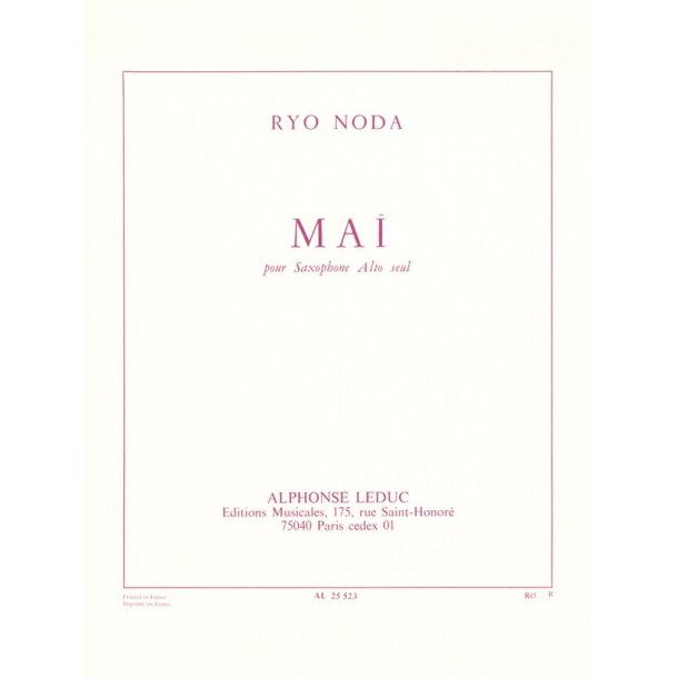 Ryo Noda: Ma&iuml; (Alto Saxophone)