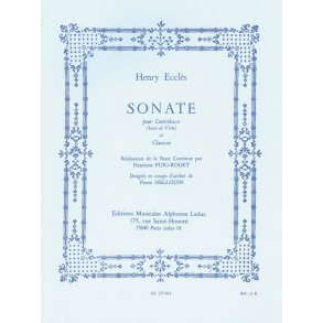 Henry Eccles: Sonate (Double Bass/Harpsichord)