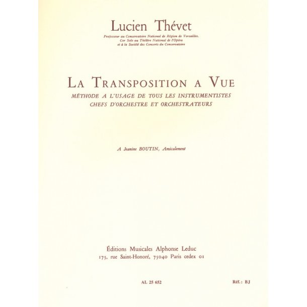 Lucien Th&eacute;vet: Transposition &agrave; Vue (Trumpet solo)