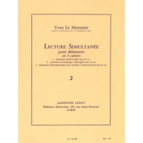 Le Monnier Lecture Simultanee Pour Debutant Vol 2 Lecture Rythmique