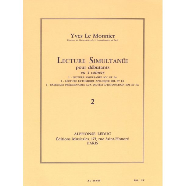 Le Monnier Lecture Simultanee Pour Debutant Vol 2 Lecture Rythmique