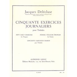 Jacques Del&eacute;cluse: 50 Exercices journaliers (Percussion solo)