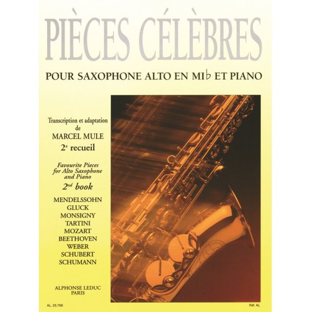 Various Composers: Pi&egrave;ces c&eacute;l&egrave;bres Vol.2 (Saxophone-Alto & Piano)