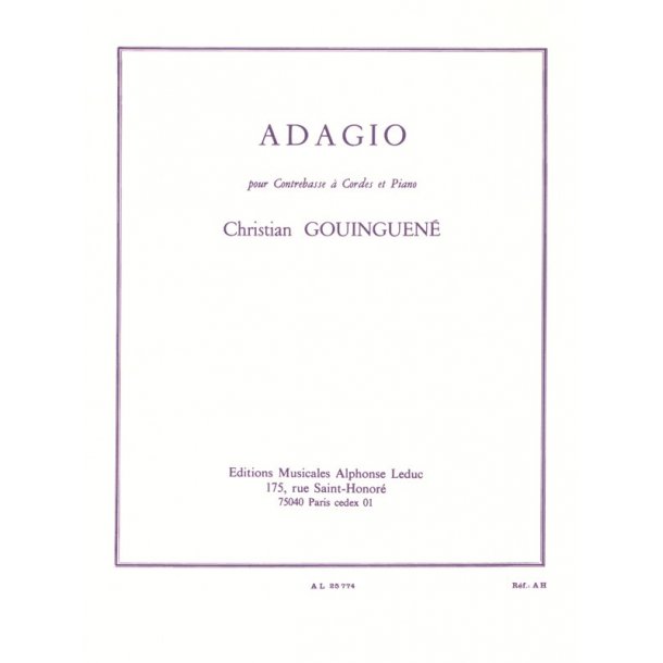 Christian Gouinguen&eacute;: Adagio For Double Bass And Piano