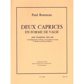 Paul Bonneau: 2 Caprices en Forme de Valse (Saxophone-Alto & Piano)