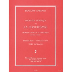 Francois Rabbath: Nouvelle Technique De La Contrebasse Vol. 2 (Double Bass)