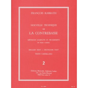 Francois Rabbath: Nouvelle Technique De La Contrebasse Vol. 2 (Double Bass)