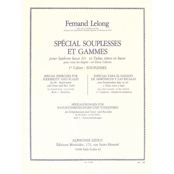 Fernand Lelong: Sp&eacute;cial Souplesse et Gammes Vol.1 (Tuba solo)