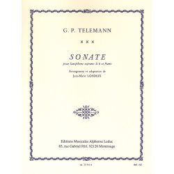 Georg Philipp Telemann: Sonata In C Minor For Soprano Saxophone And Piano