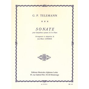 Georg Philipp Telemann: Sonata In C Minor For Soprano Saxophone And Piano