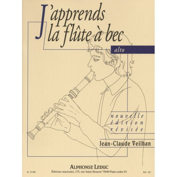 Jean-Claude Veilhan: J'Apprends la Fl&ucirc;te &agrave; Bec (alto) (Recorder solo)