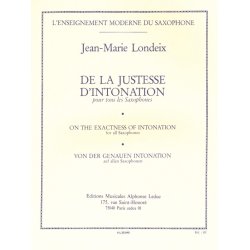 Jean-Marie Londeix: De la Justesse d'Intonation (Saxophone solo)