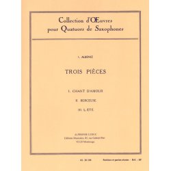 Isaac Manuel Francisco Alb&eacute;niz: 3 Pi&egrave;ces (Saxophones 4)