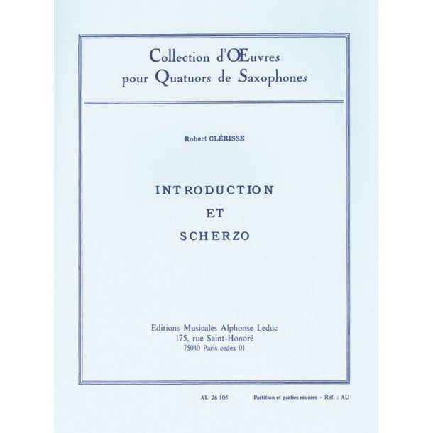 Robert Cl&eacute;risse: Introduction et Scherzo (Saxophones 4)