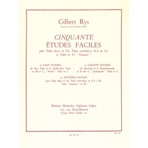 Gilbert Rys: 50 Etudes faciles (Tuba solo)