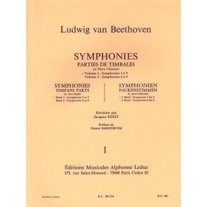 Ludwig van Beethoven: Symphonies - Timpani Parts Vol.1 (Percussion solo)