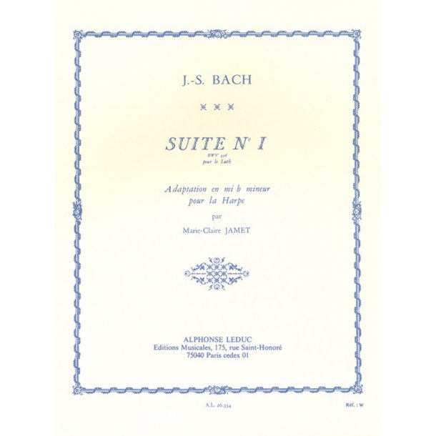 Johann Sebastian Bach: Suite No.1 BWV996 pour le Luth (Harp solo)