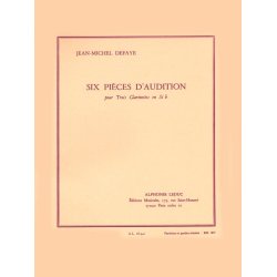 Jean Michel Defaye: 6 Pi&egrave;ces d'Audition (Clarinets 3)