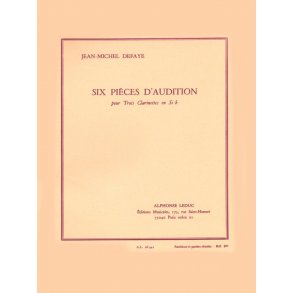 Jean Michel Defaye: 6 Pièces d'Audition (Clarinets 3)