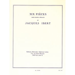 Jacques Ibert: Six Pièces (Harp Solo)