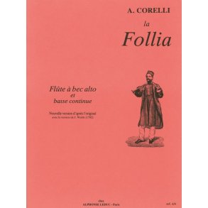 Corelli/Veilhan La Follia Treble Recorder & Basso Continuo Book
