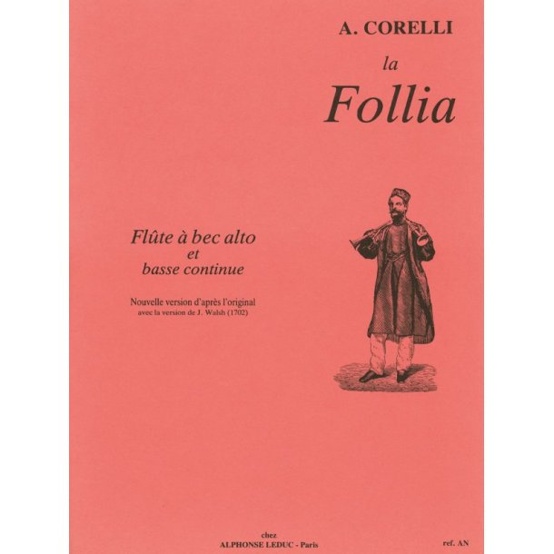 Corelli/Veilhan La Follia Treble Recorder & Basso Continuo Book
